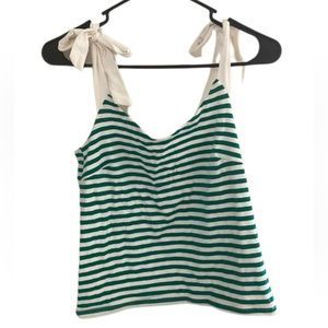 Green Striped Tank Top
